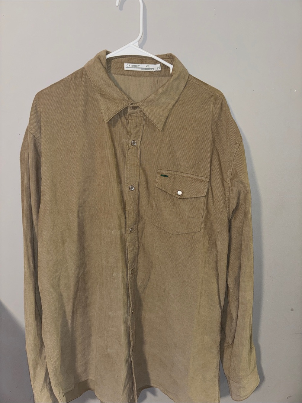 Criquet Tan Corduroy Button-Down Shirt